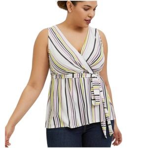 Torrid (2) Wrapped Baby Doll Tank